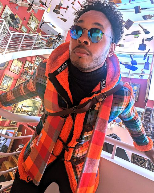 Sunset Plaid Hooded Parka